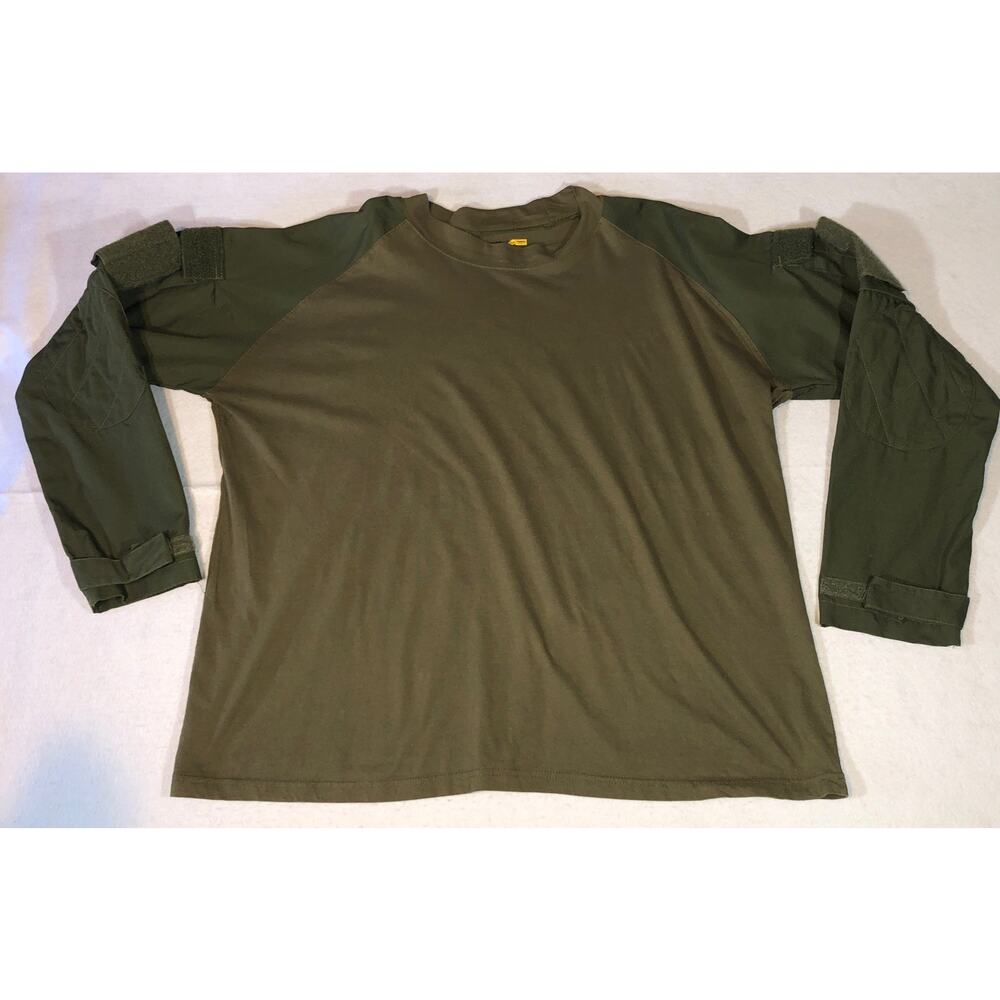 Voodoo Tactile Combat Shirt Pockets Vented Adjustable Wrists Army Green Sz XXL